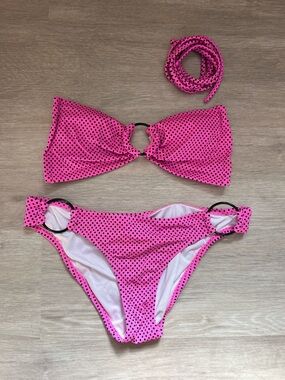 Victoria's Secret Neon Pink Polka Dot Bikini